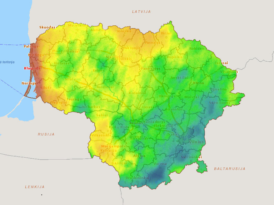 Lietuvos saulės apšvietimas